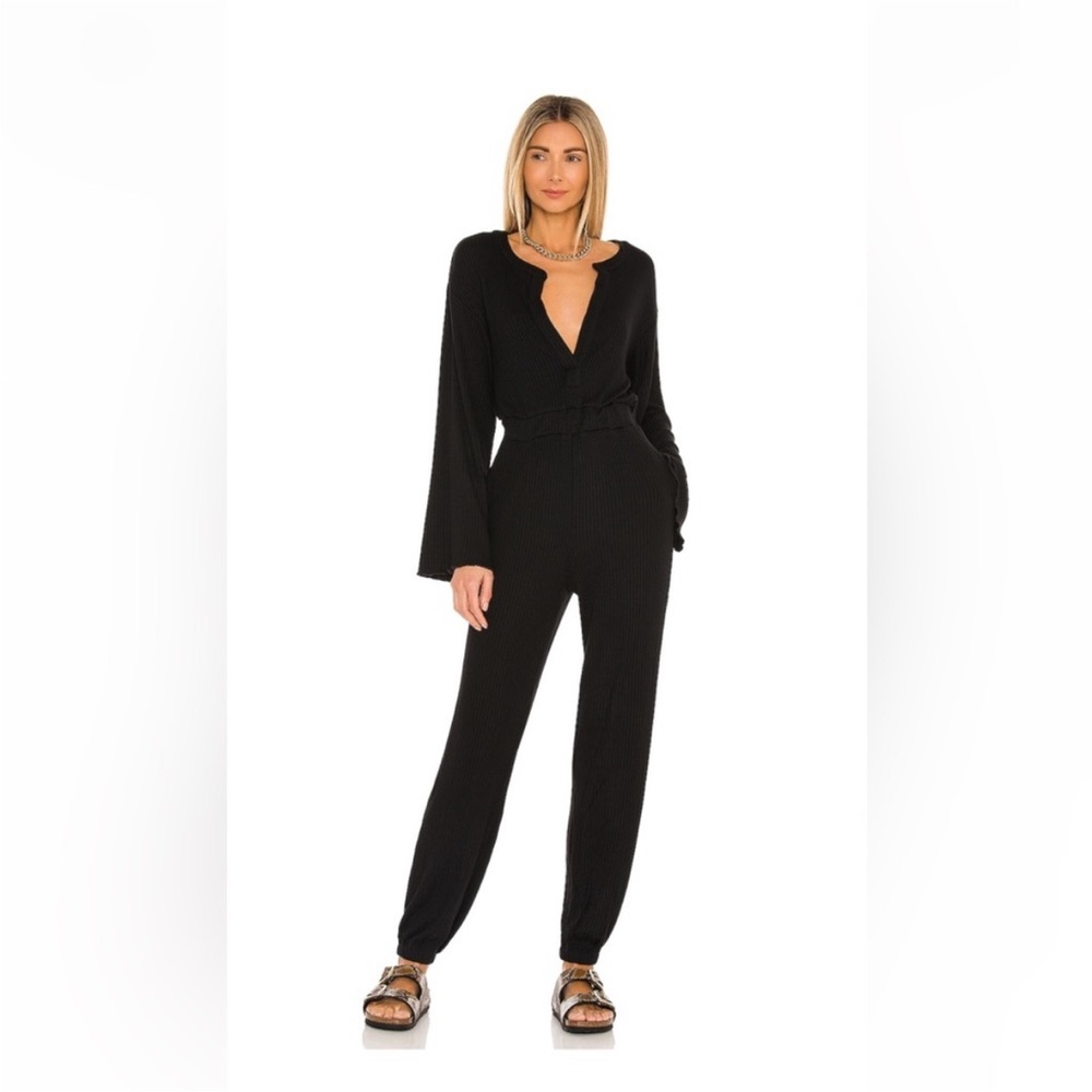 Lovers and Friend Ribbed Henley Jumpsuit
